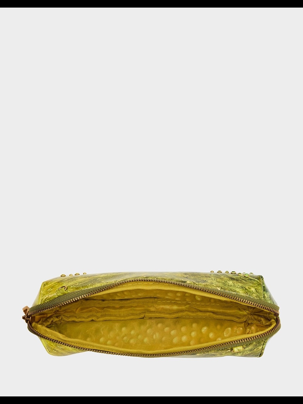 Betsey Johnson "Big Dill" Purse - Green Pickle Shaped Clutch with Gold Accents - Picture 4 of 7